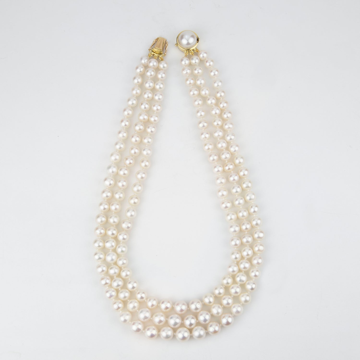 Necklace - Freshwater Pearls With Pearl Clasp | Singhvi Jewels