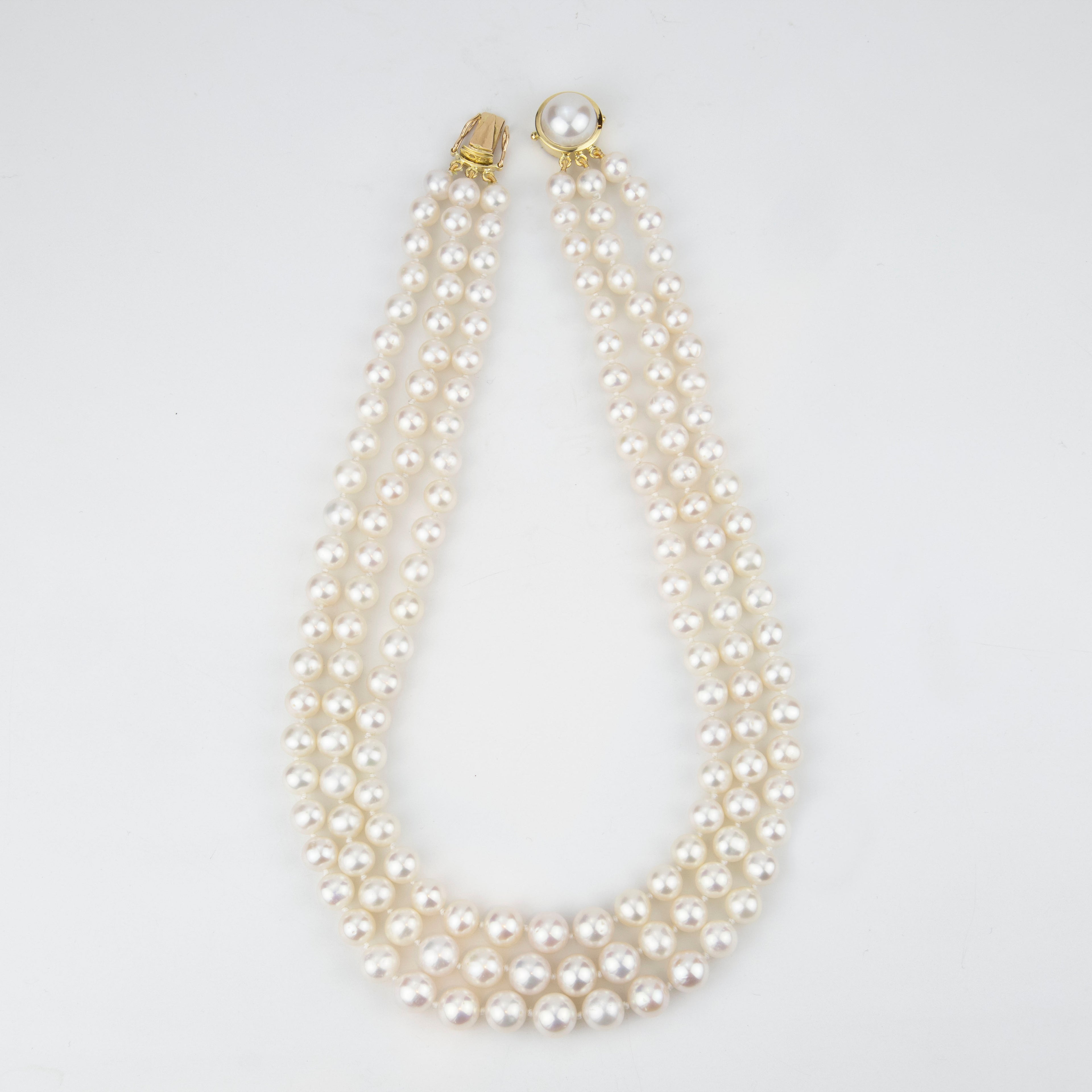 Necklace - Freshwater Pearls With Pearl Clasp | Singhvi Jewels