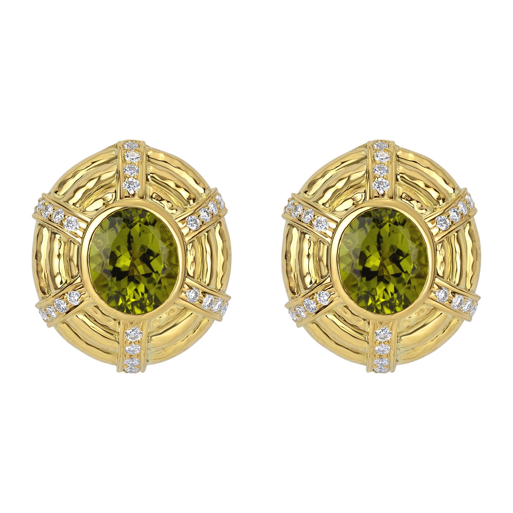 Earrings- Peridot And Diamond (1560C) | Singhvi Jewels
