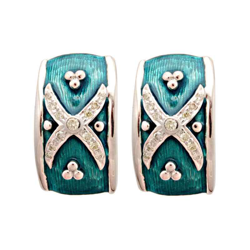 Earrings- Diamond (Enamel) (100AS) | Singhvi Jewels