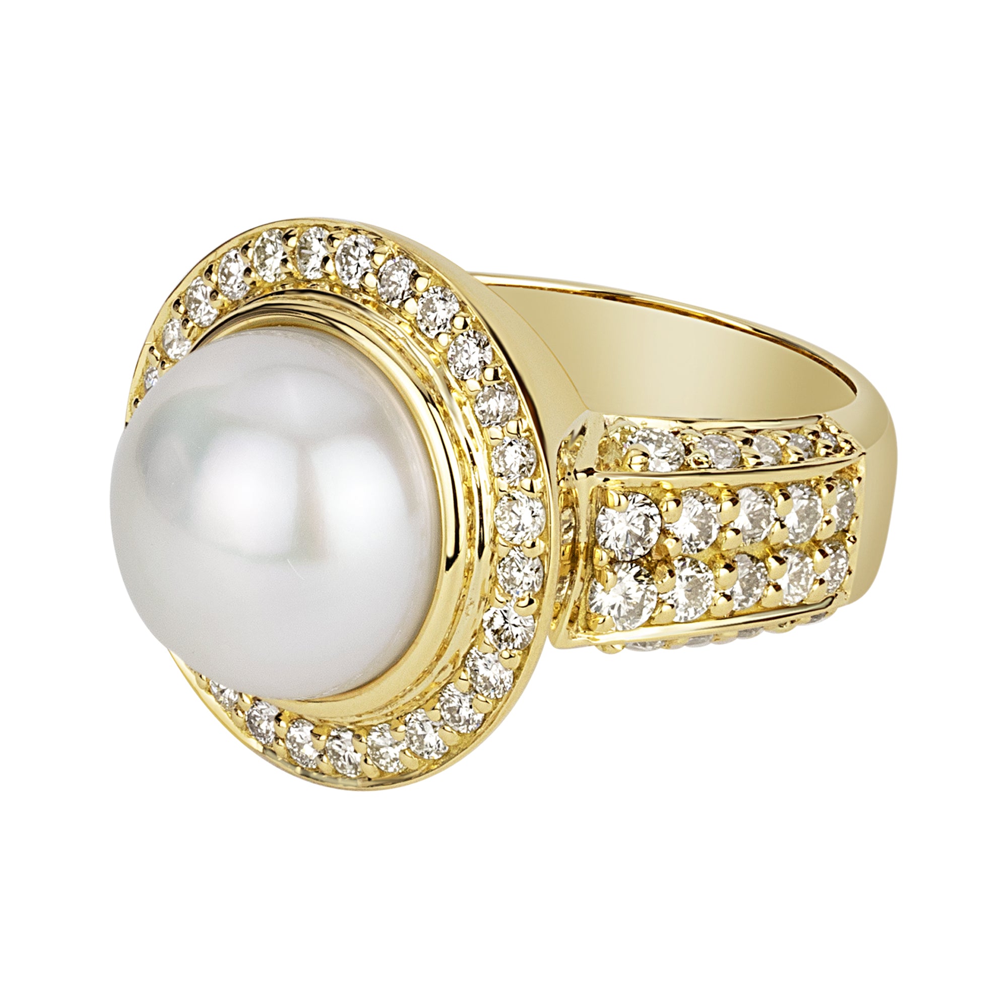 Ring - South Sea Pearl And Diamond (2339D) | Singhvi Jewels