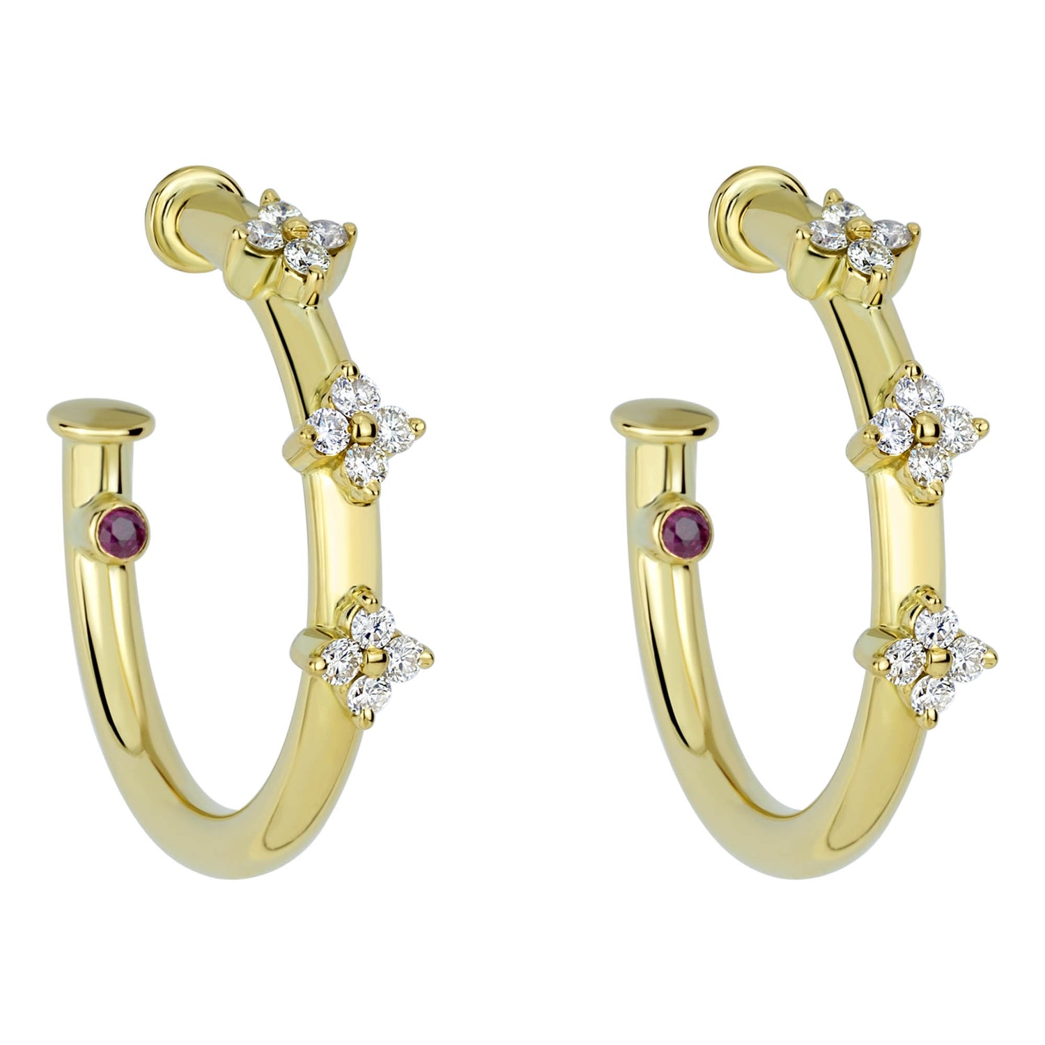 Earrings - Ruby and Diamond | Singhvi Jewels