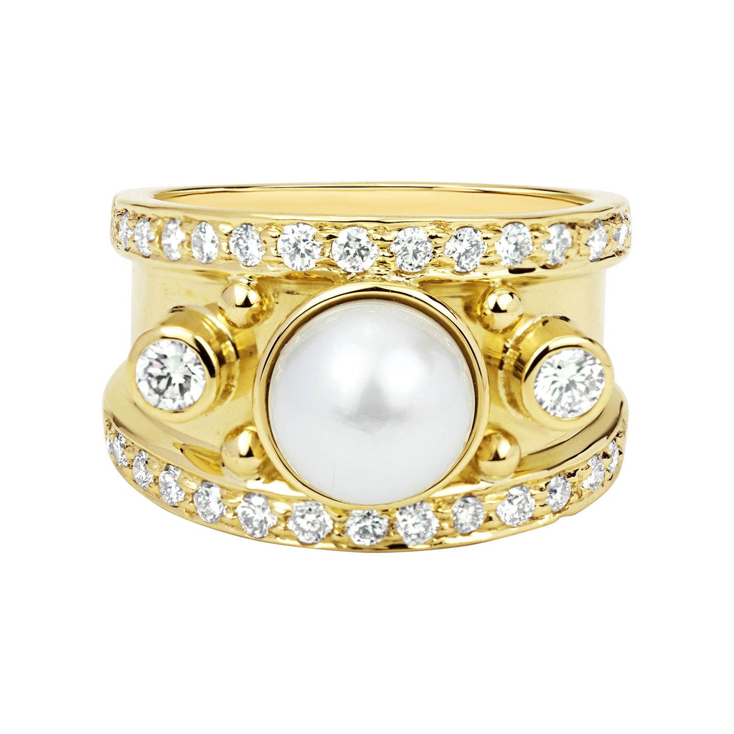 Ring - South Sea Pearl and Diamond | Singhvi Jewels