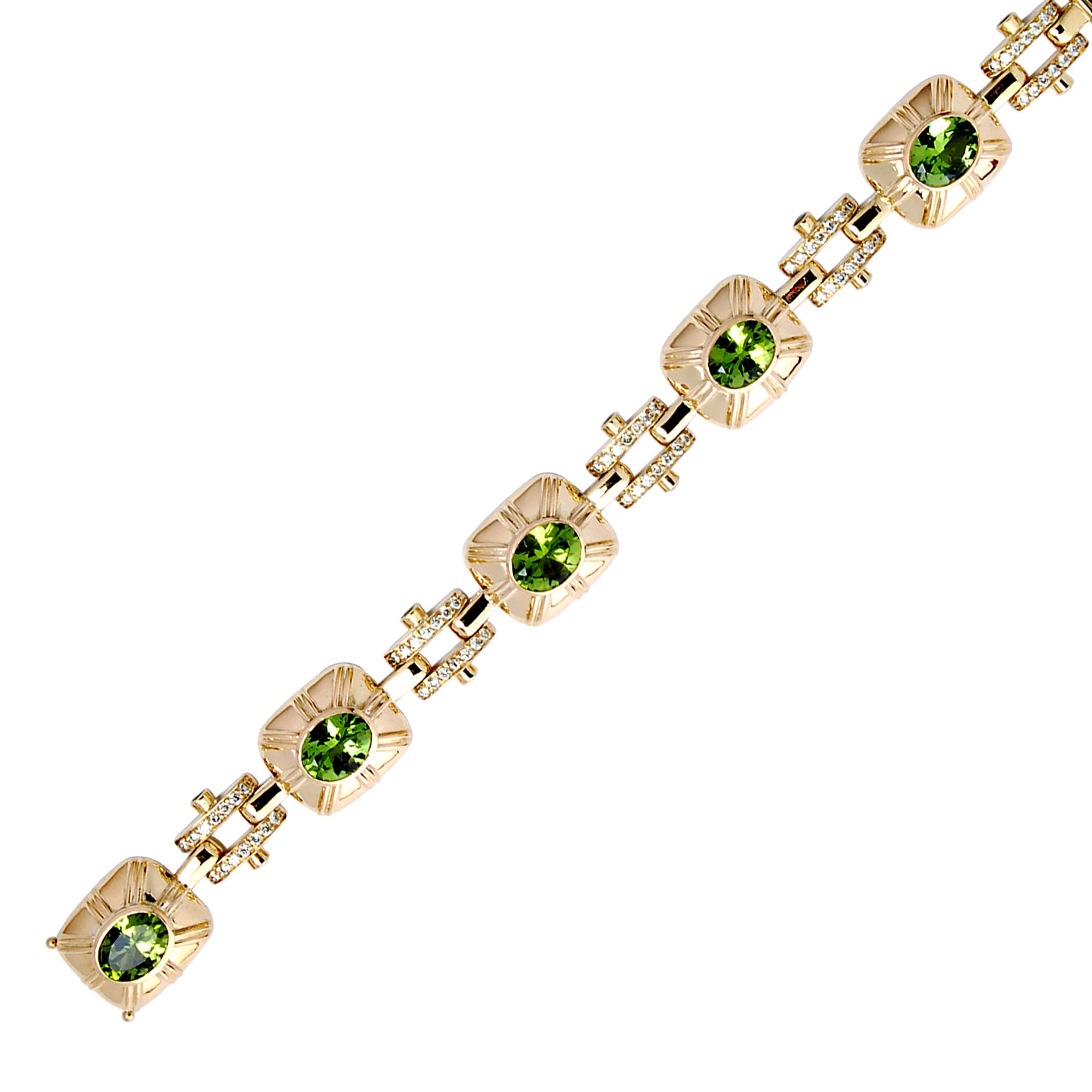 Bracelet- Peridot And Diamond (1273E) | Singhvi Jewels