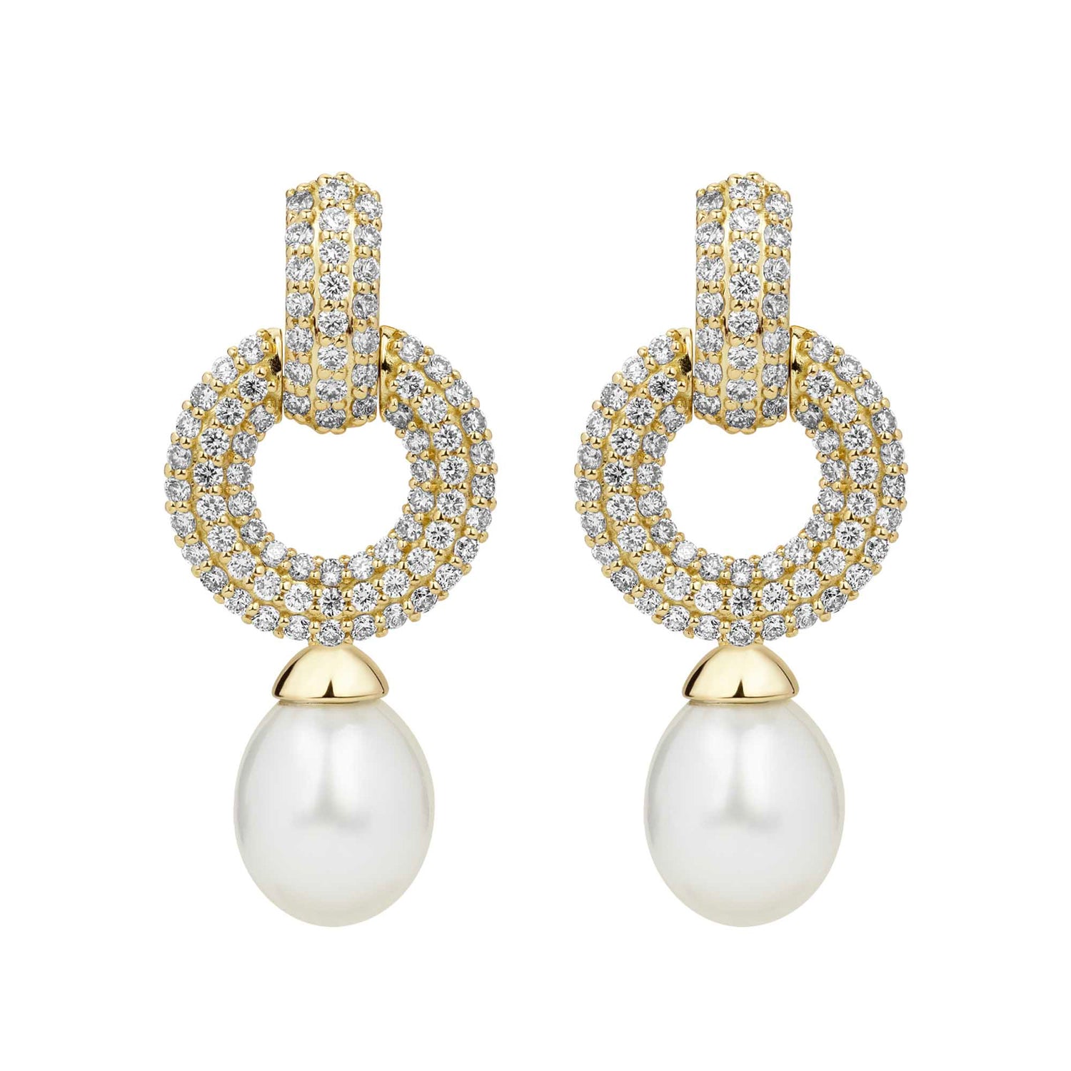 Earrings - South Sea Pearl And Diamond (2384A) | Singhvi Jewels