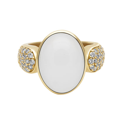 Ring - Moonstone and Diamond | Singhvi Jewels