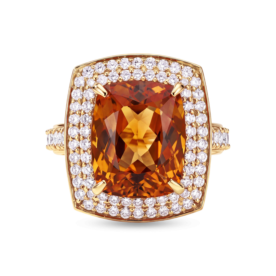 Ring - Citrine And Diamond | Singhvi Jewels