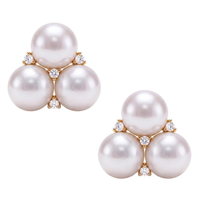 Earrings - South Sea Pearl And Diamond