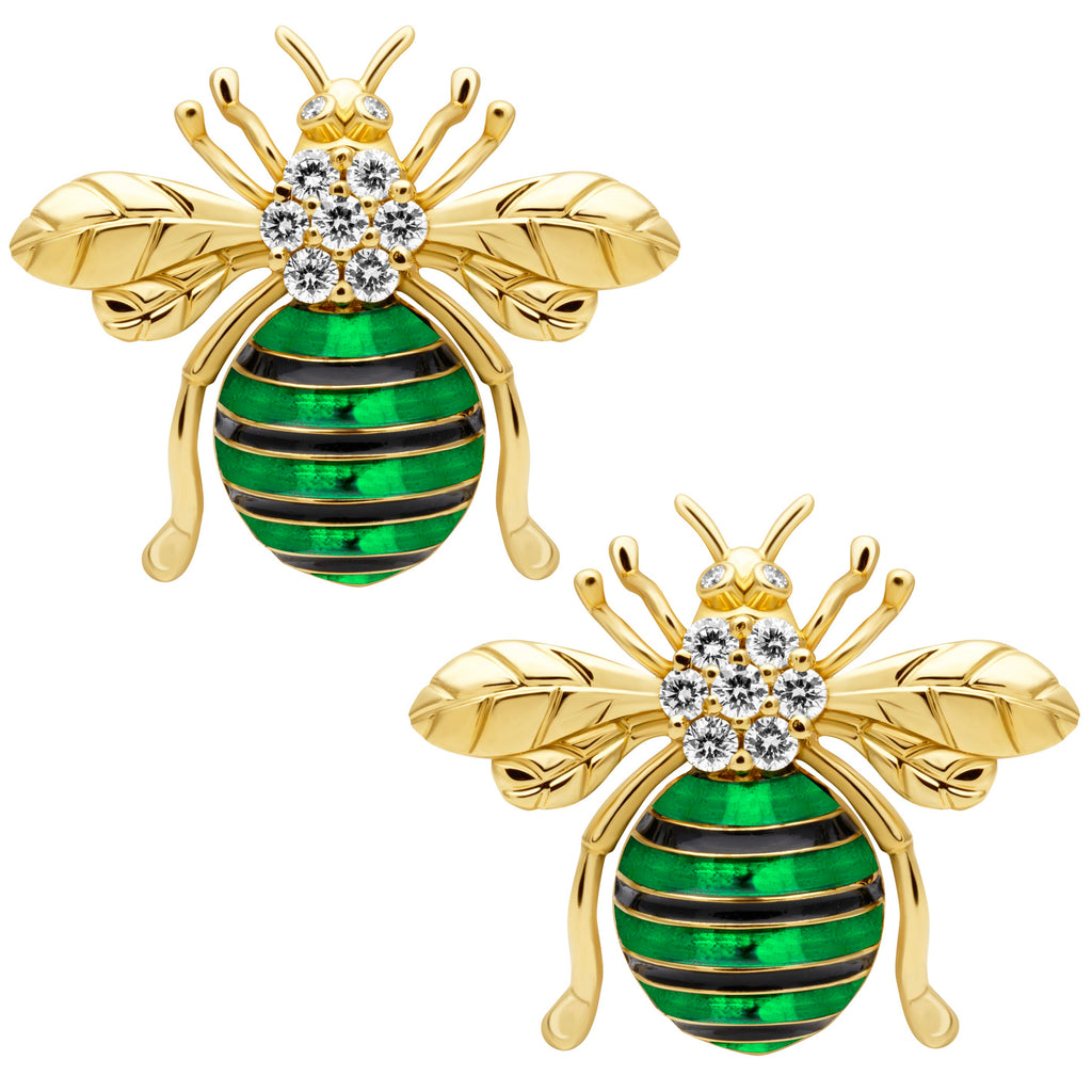 Earrings- Diamond (enamel)