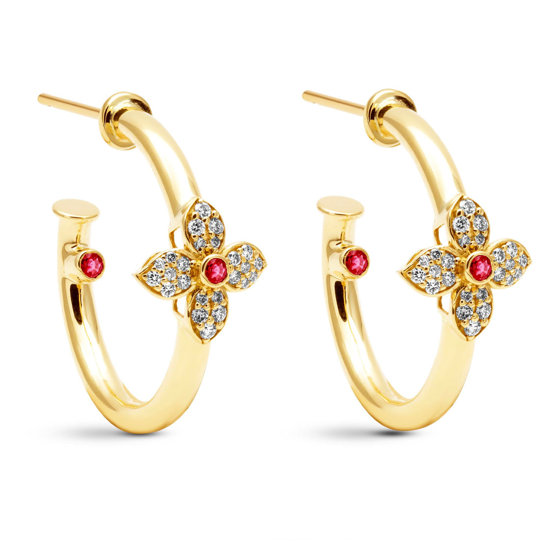 Earrings - Ruby And Diamond | Singhvi Jewels