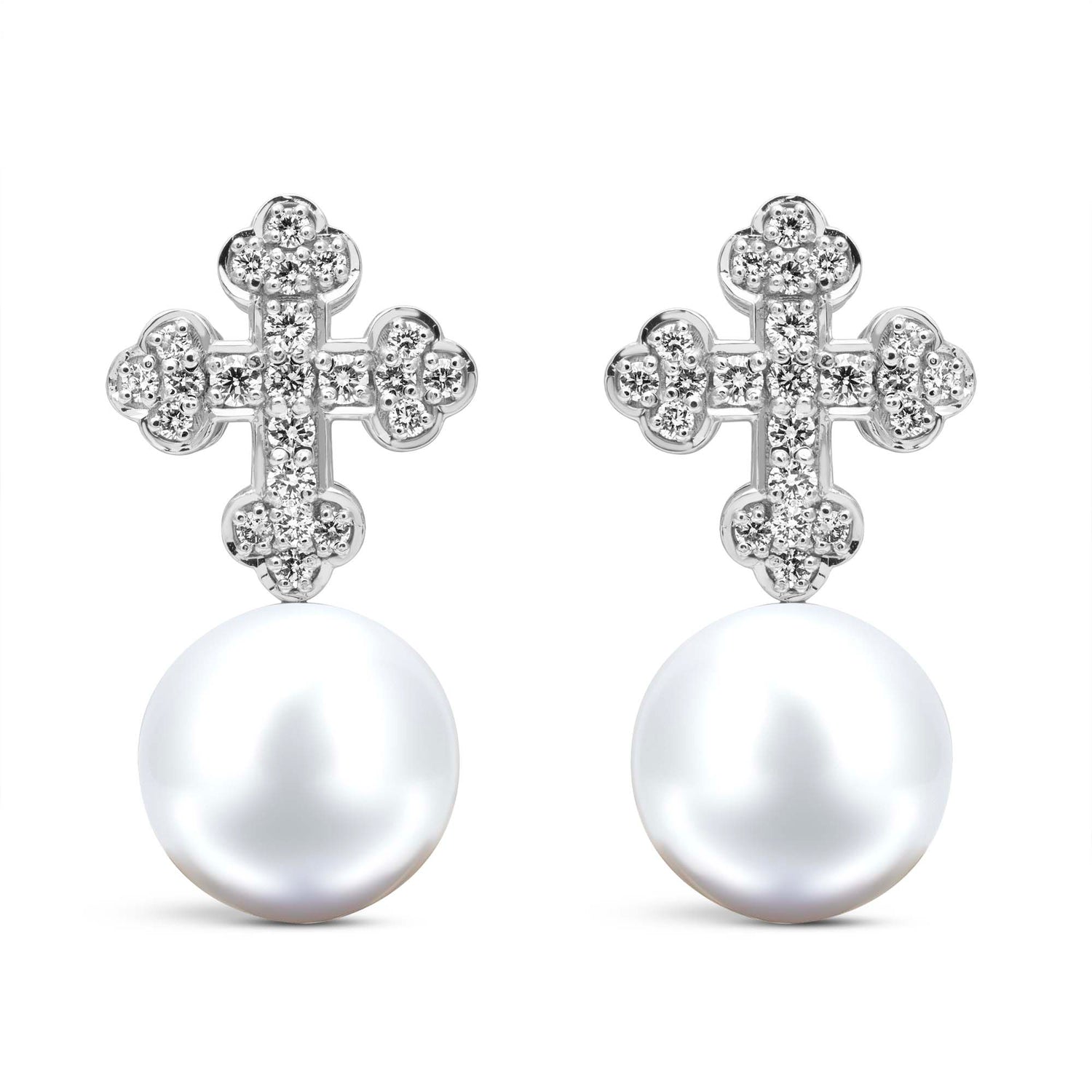 Earrings - South Sea Pearl And Diamond | Singhvi Jewels