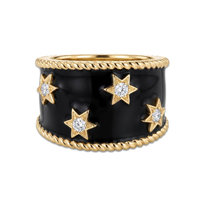 Ring - Diamond (Enamel) In White Gold