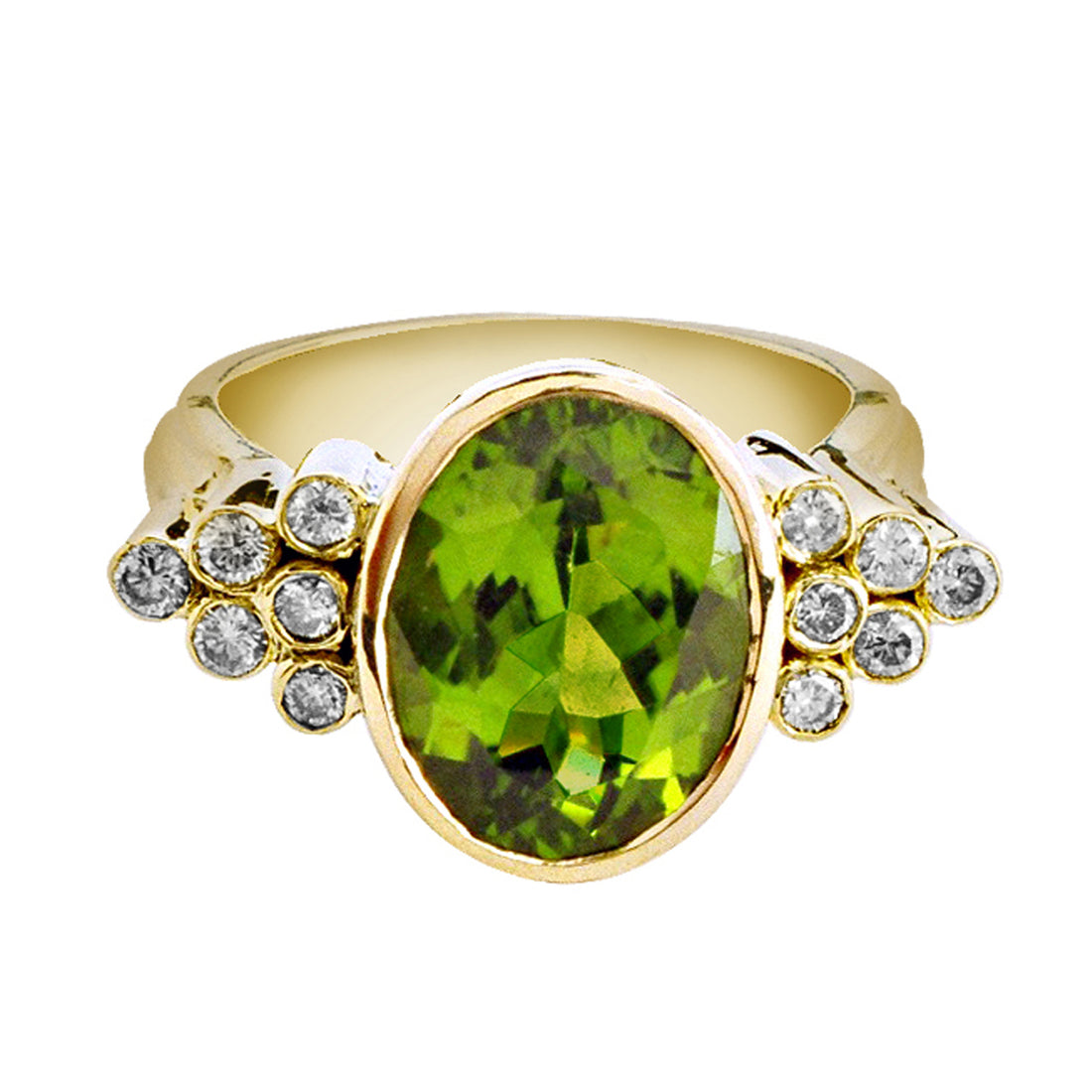 Ring - Peridot and Diamond | Singhvi Jewels