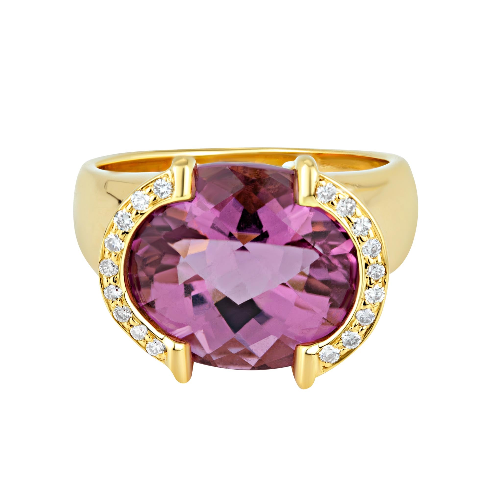 Ring- Rubellite And Diamond (1098K) | Singhvi Jewels