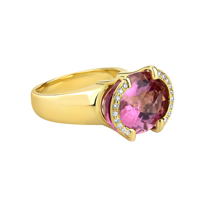 Ring- Rubellite And Diamond (1098K)