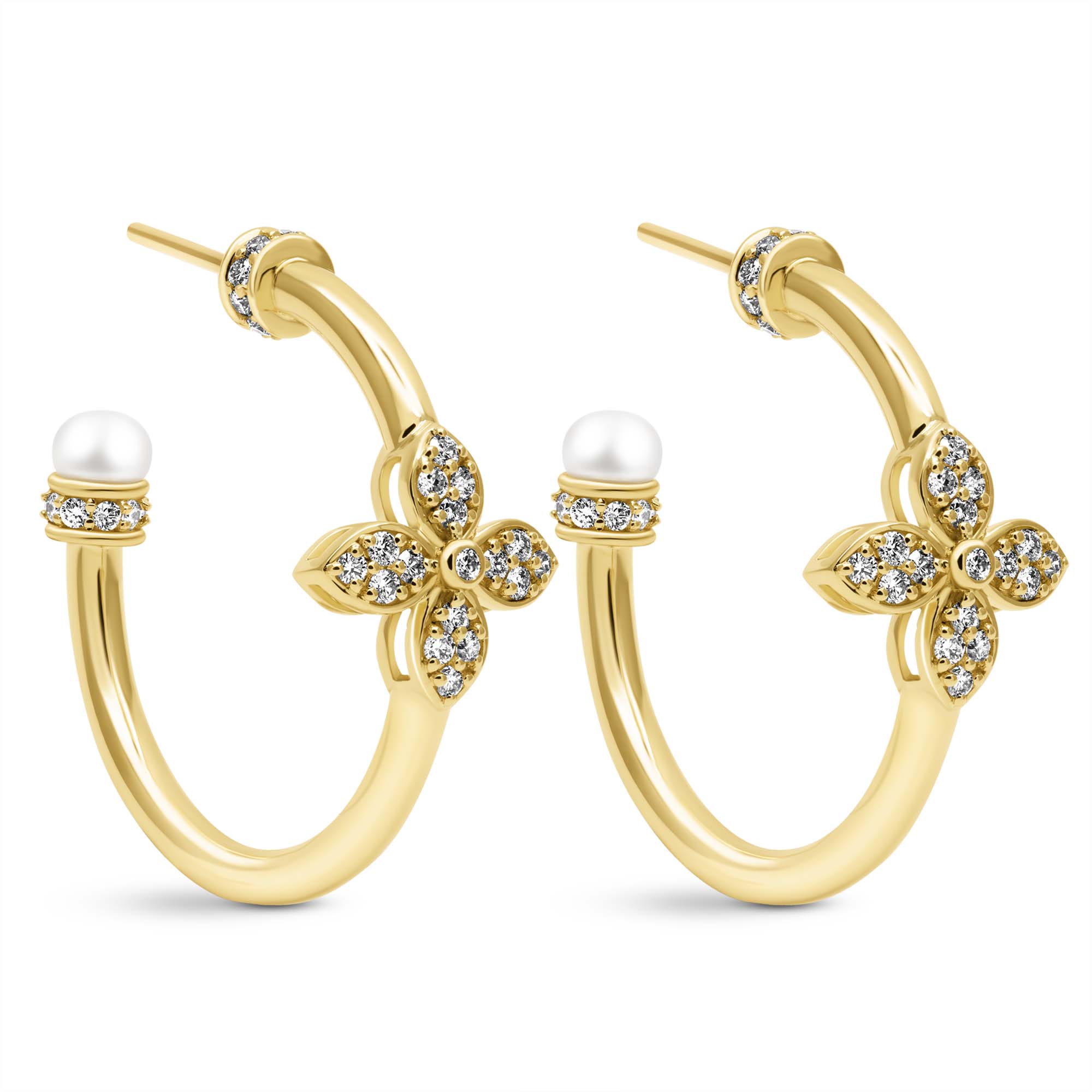 Earrings - Pearl And Diamond (2423B) | Singhvi Jewels