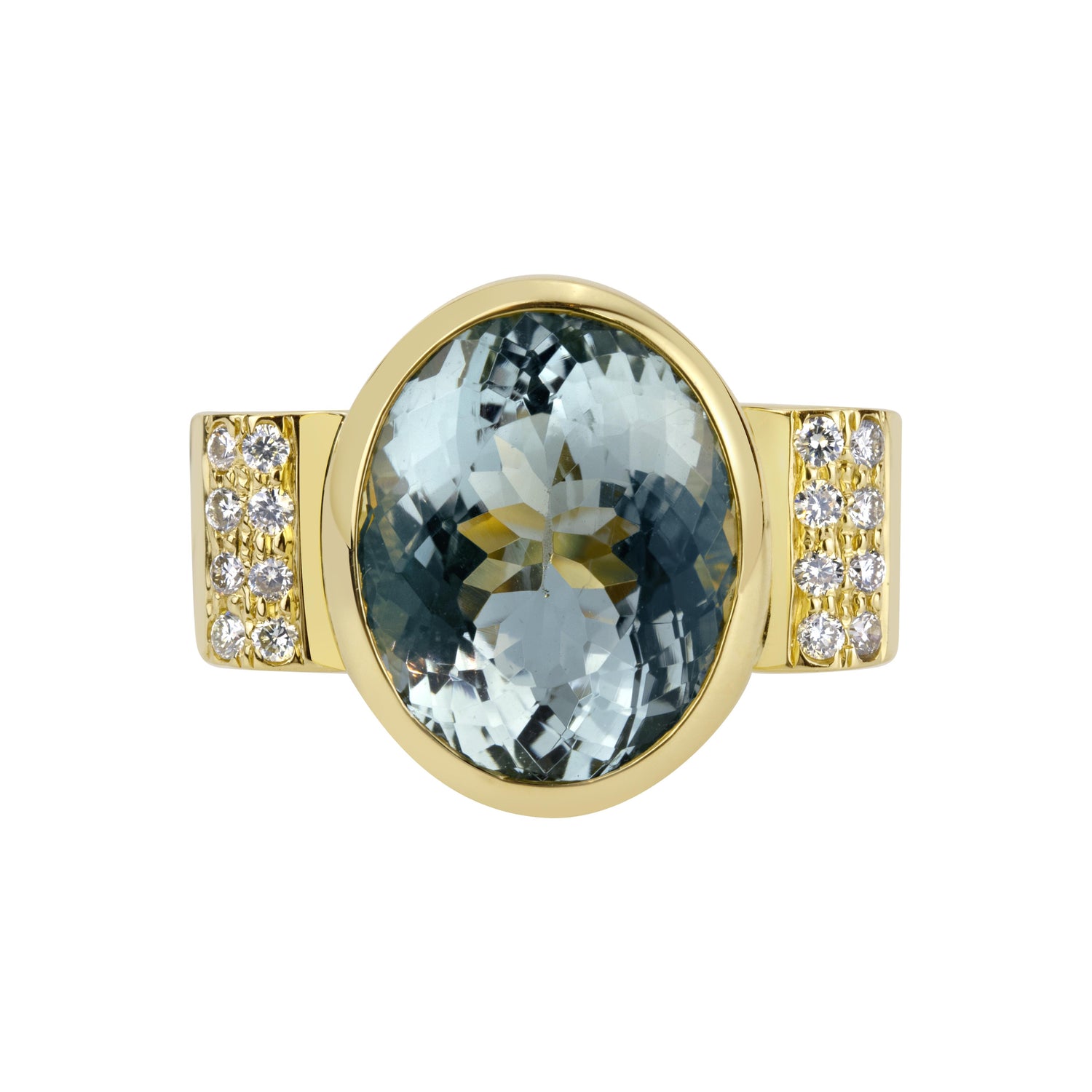 Repair - Ring- Aquamarine And Diamond (1174F)