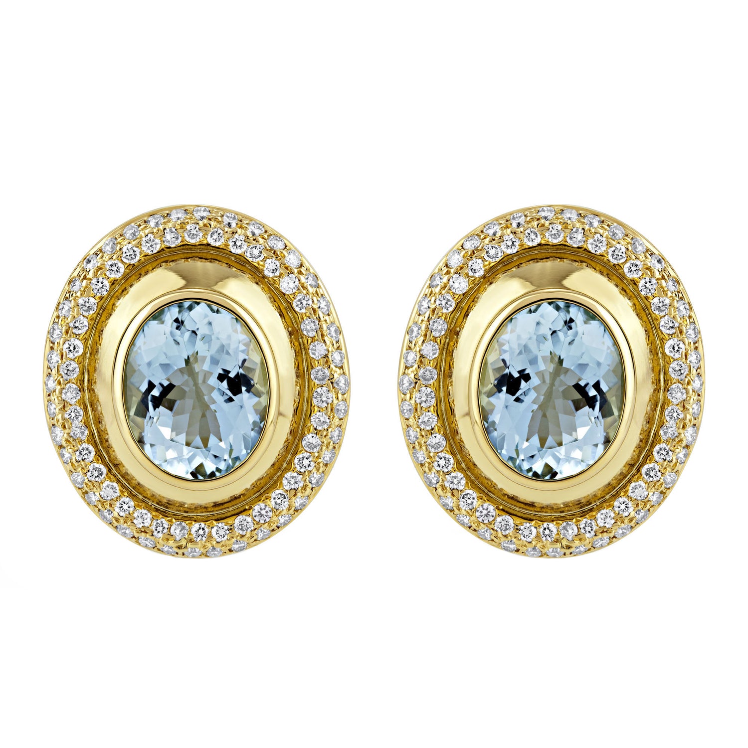 Earrings- Aquamarine And Diamond (1195A) | Singhvi Jewels