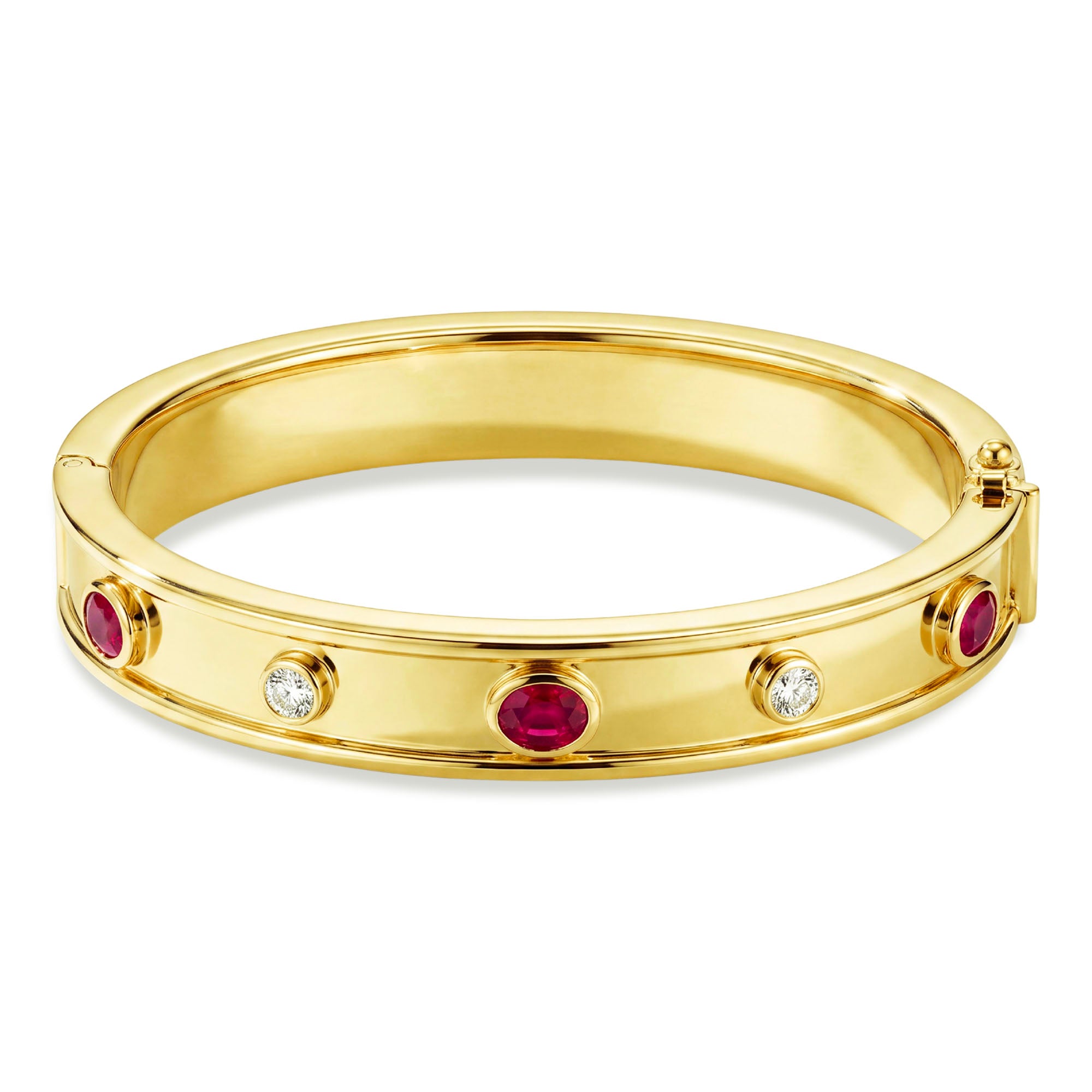Bangle- Ruby And Diamond | Singhvi Jewels