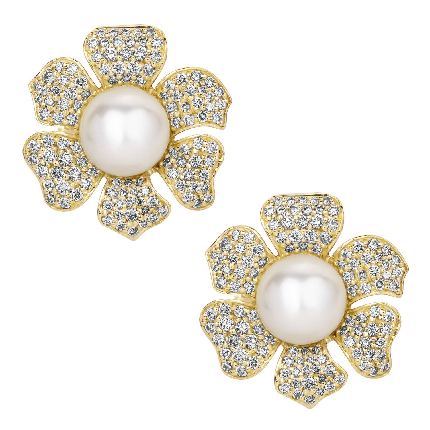 Earrings - South Sea Pearl And Diamond (2393B) | Singhvi Jewels