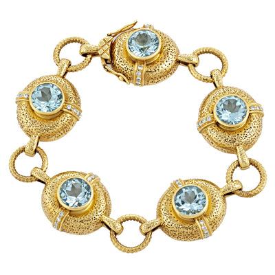 Bracelet - Blue Topaz And Diamond (1245F)