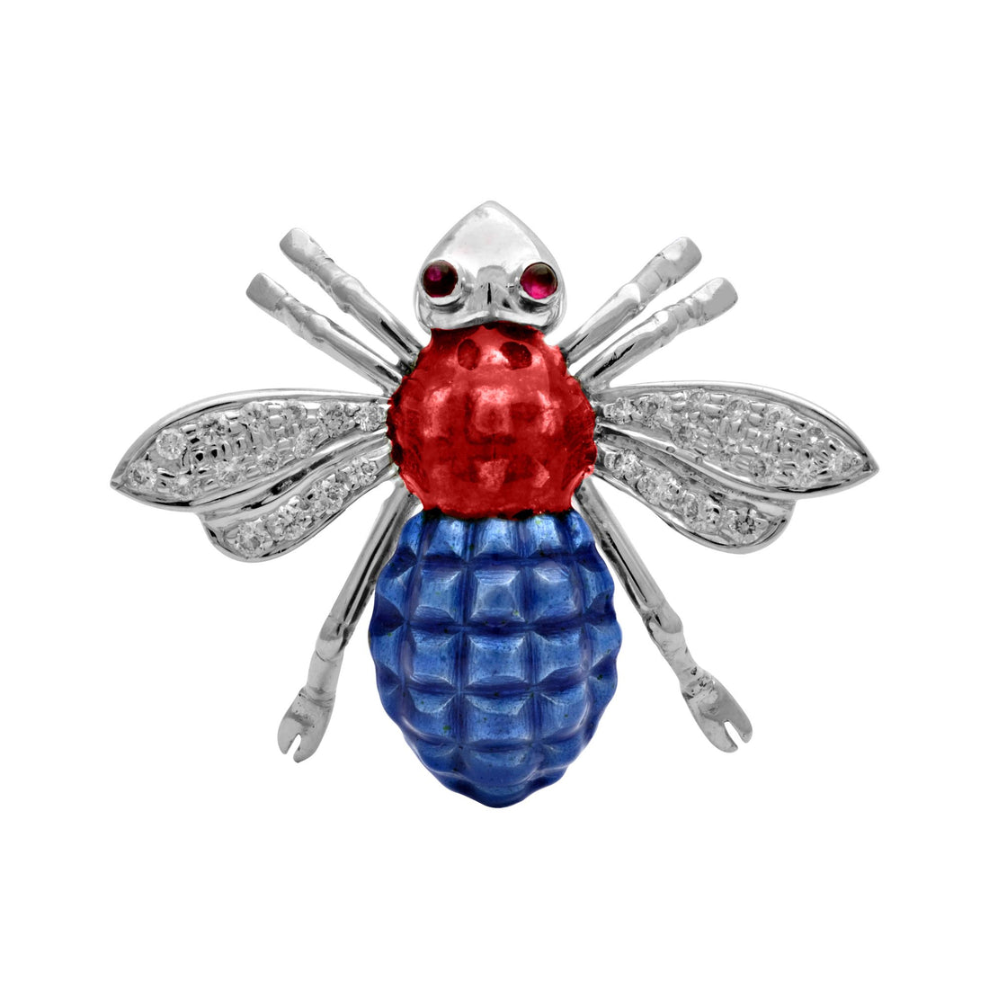 Brooch - Ruby And Diamond (Enamel)