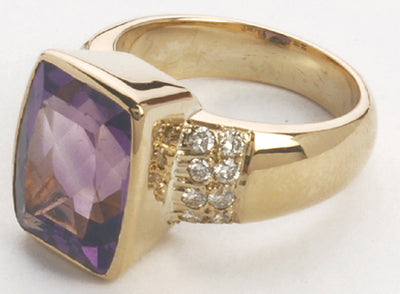 Repair - Ring - Amethyst and Diamond (1395E)