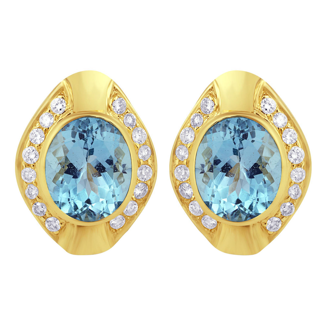 Earrings - Blue Topaz and Diamond | Singhvi Jewels