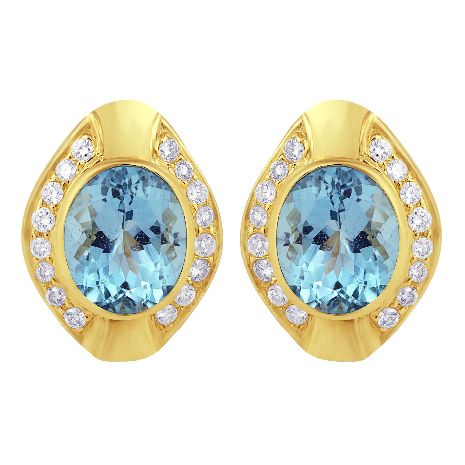 Earrings - Blue Topaz and Diamond | Singhvi Jewels