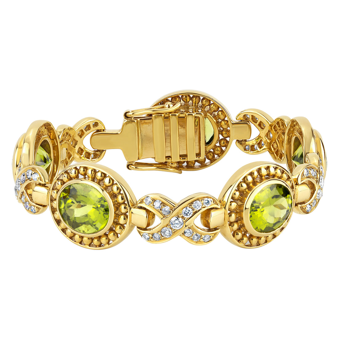 Bracelet - Peridot and Diamond | Singhvi Jewels