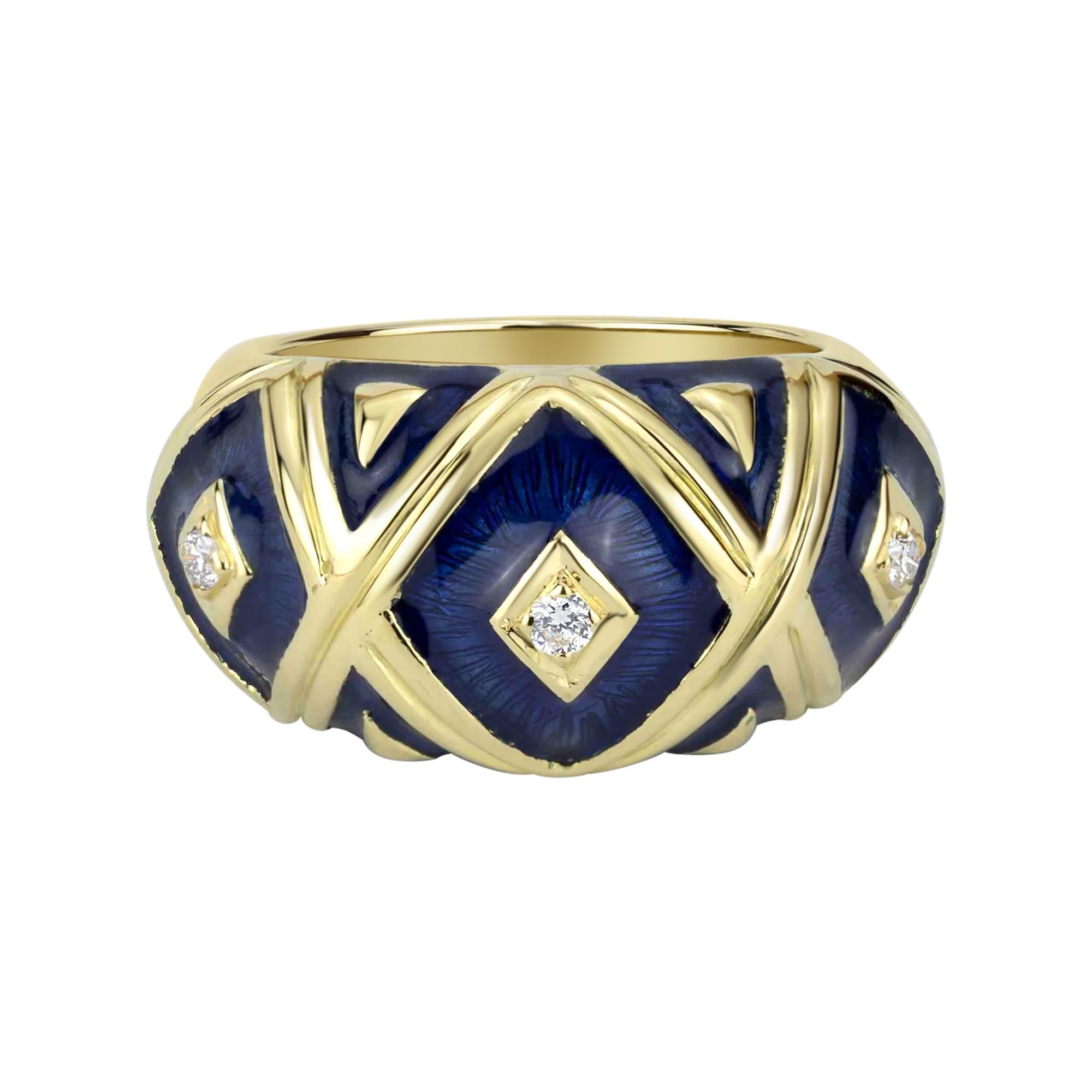 Ring - Diamond (enamel) (1459K) | Singhvi Jewels