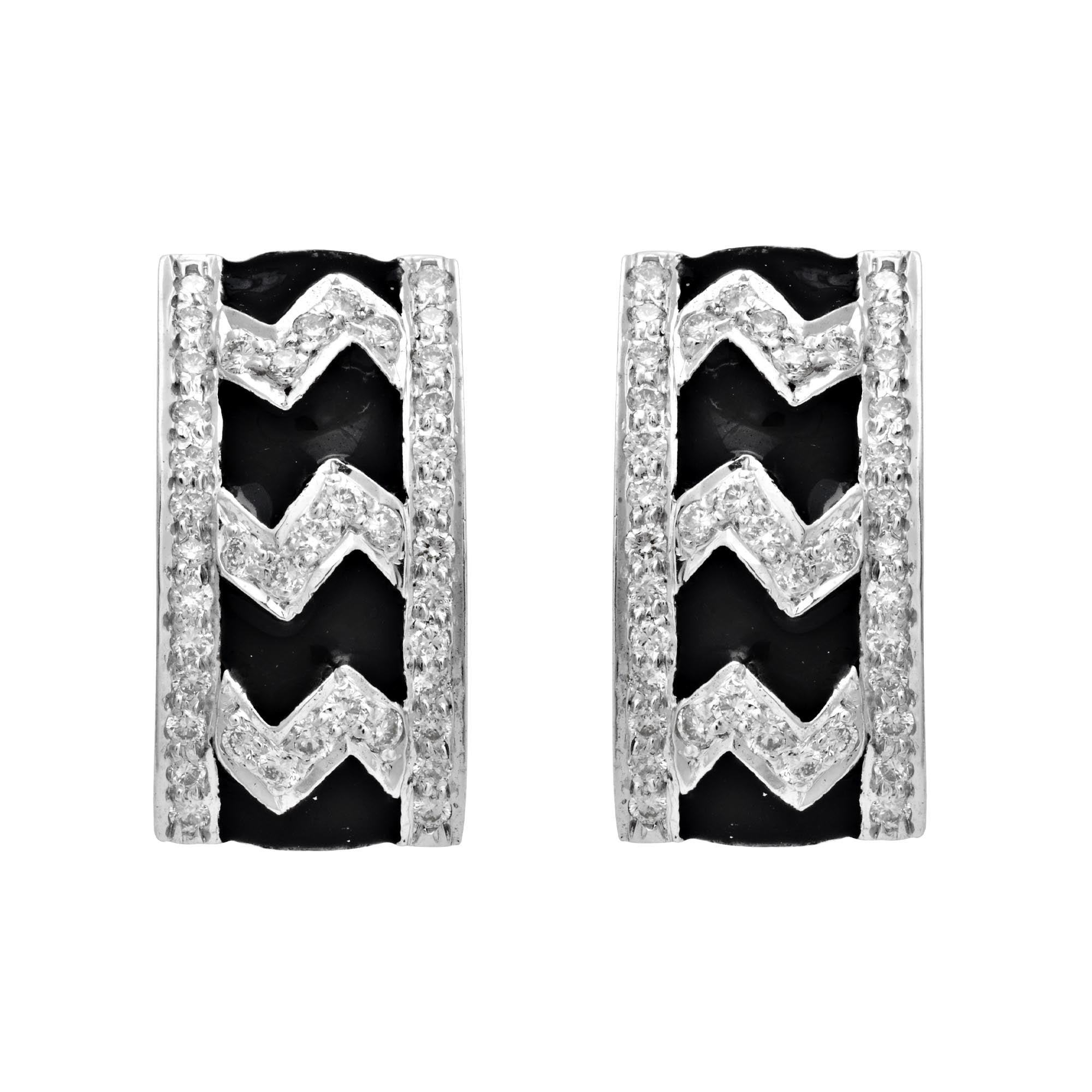 Earrings-Diamond (Enamel)