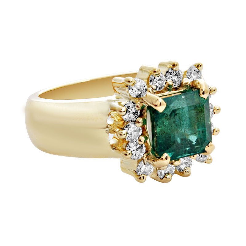Ring- Emerald And Diamond
