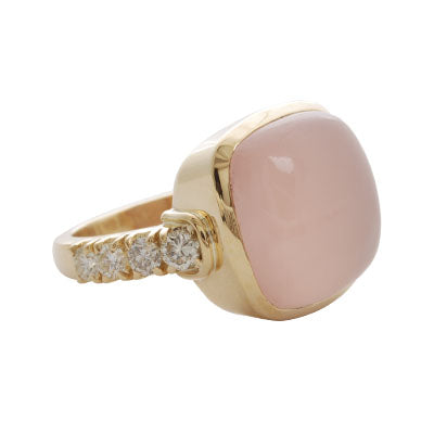Repair - Ring - Chalcedony & Diamond in 18K Gold (1544K)
