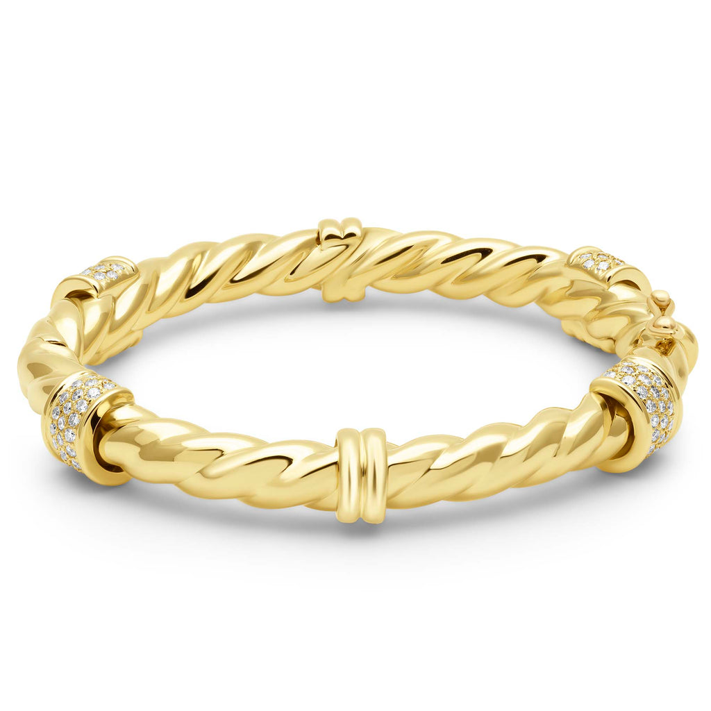 Bangle - Diamond In 18k Gold
