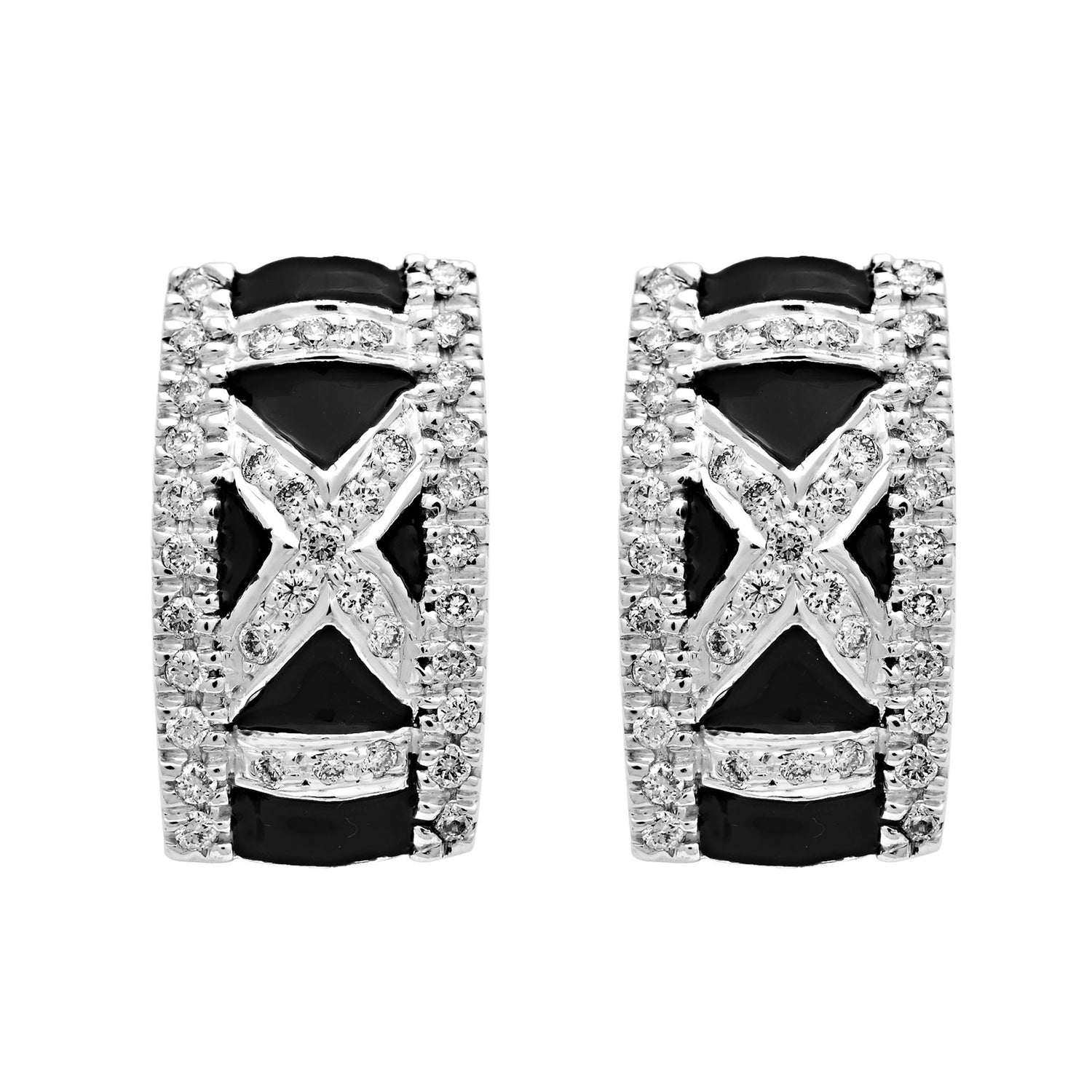 Earrings-Diamond (Enamel)