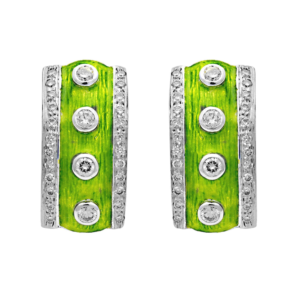 Earrings-Diamond (Enamel)