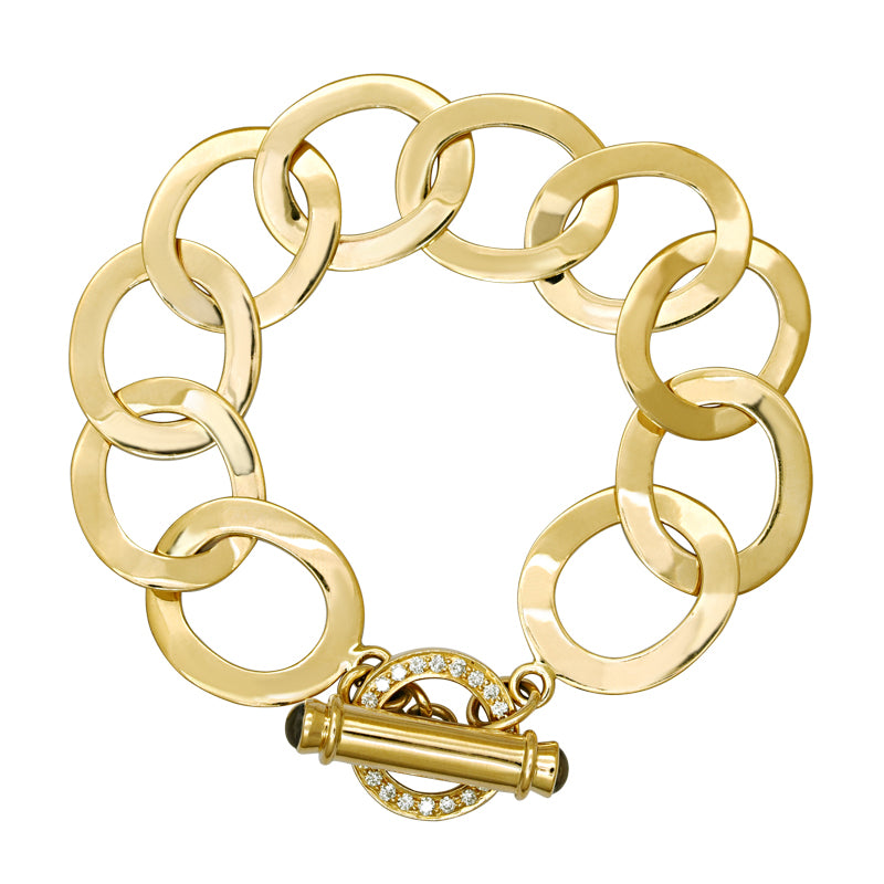 Toggle Bracelet - Iolite and Diamond | Singhvi Jewels