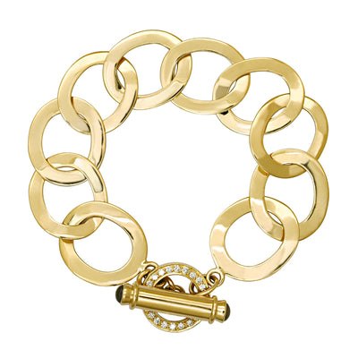 Toggle Bracelet - Iolite And Diamond