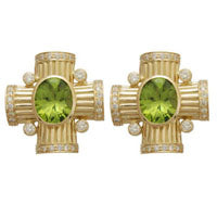 Repair - Earrings - Peridot & Diamond (1705G)