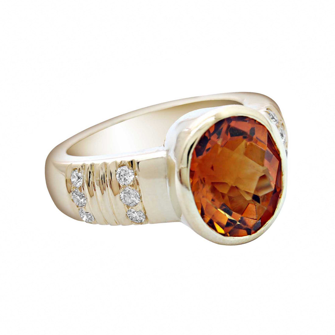 Ring - Citrine and Diamond | Singhvi Jewels