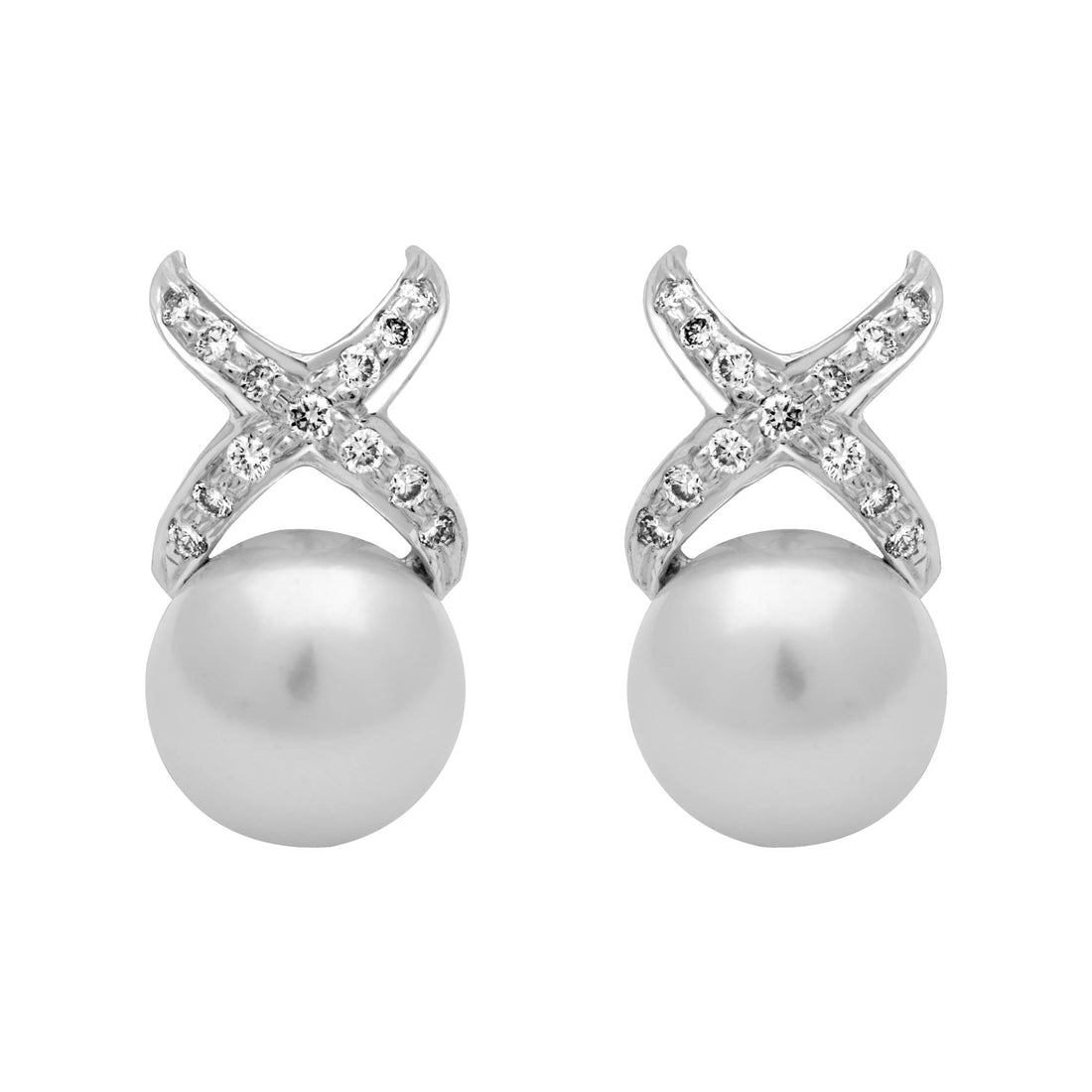 Earrings - South Sea Pearl And Diamond