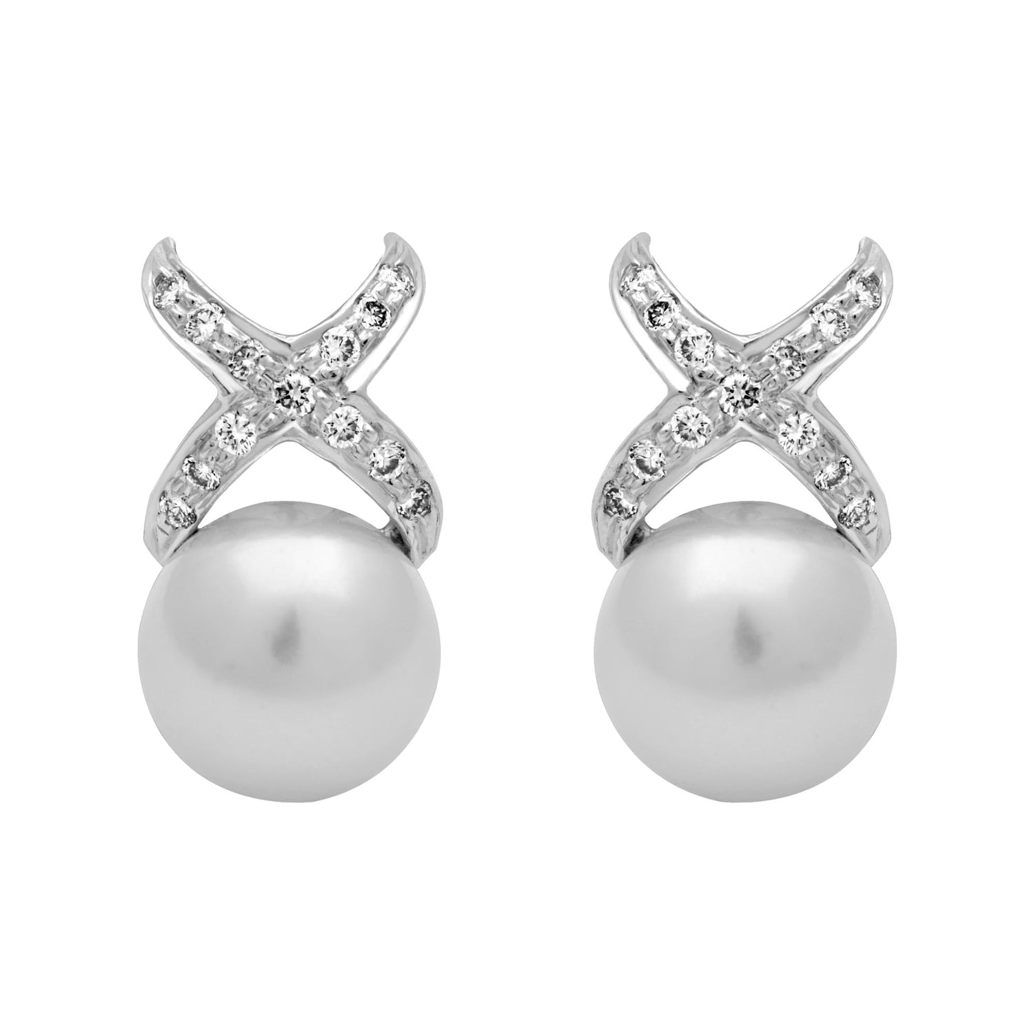 Earrings - South Sea Pearl And Diamond