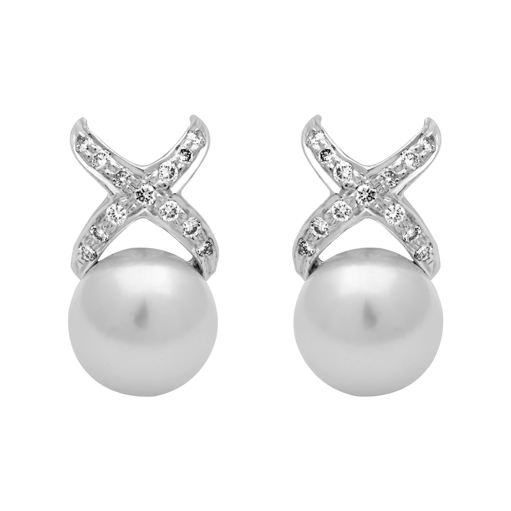 Earrings - South Sea Pearl And Diamond