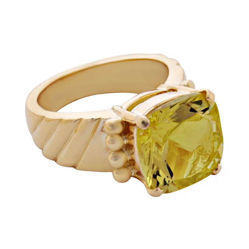 Ring- Lemon Quartz (1850J) | Singhvi Jewels