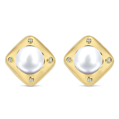Earrings - South Sea Pearl And Diamond