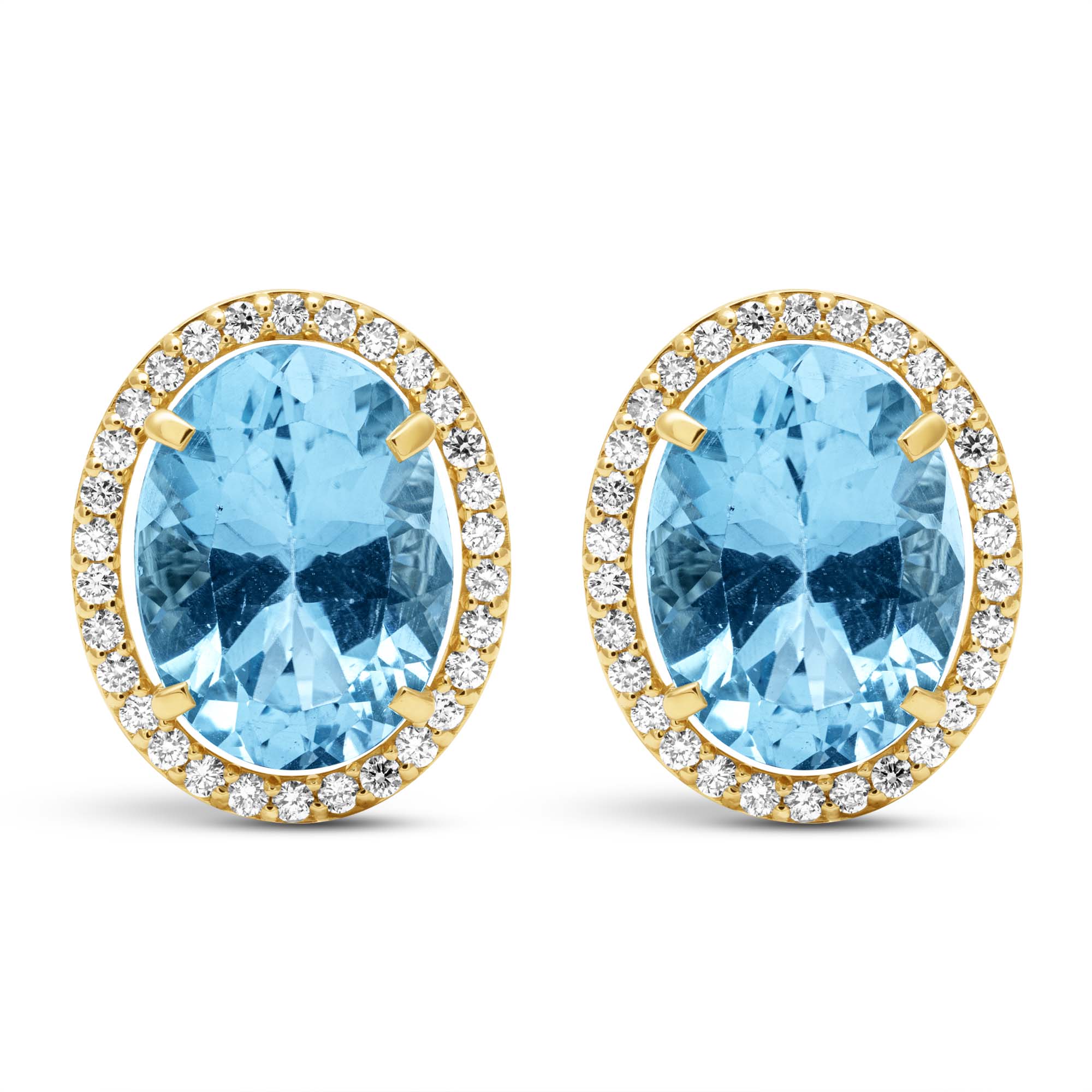 Earrings - Blue Topaz And Diamond (2437C) | Singhvi Jewels