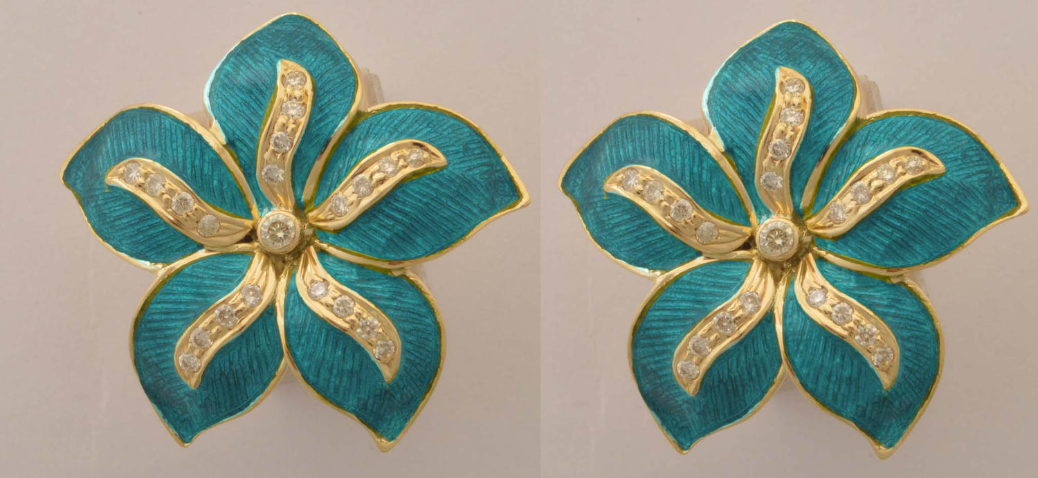 Repair - Earrings - Diamond (Enamel) (1919A) | Singhvi Jewels