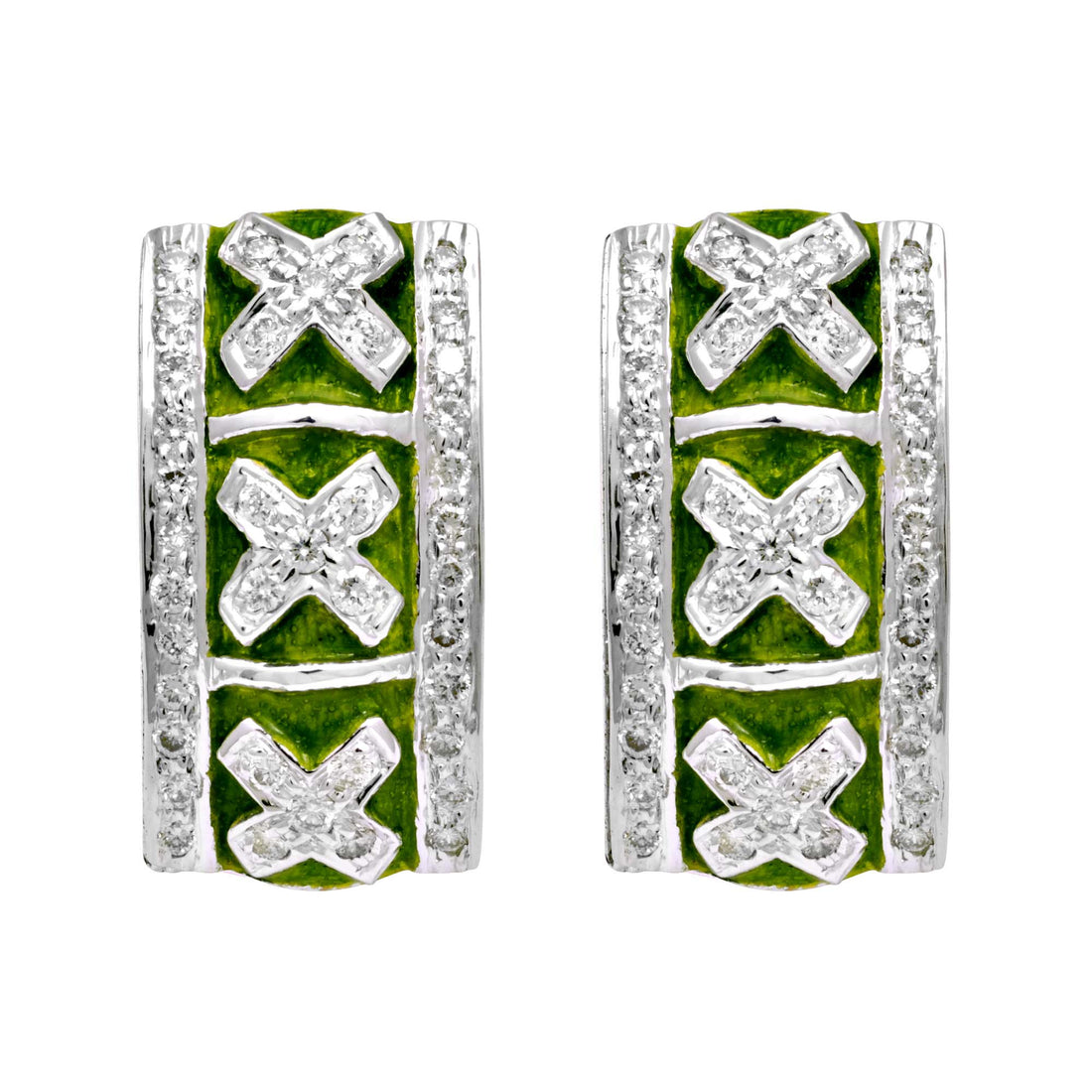 Earrings - Diamond (Enamel) | Singhvi Jewels