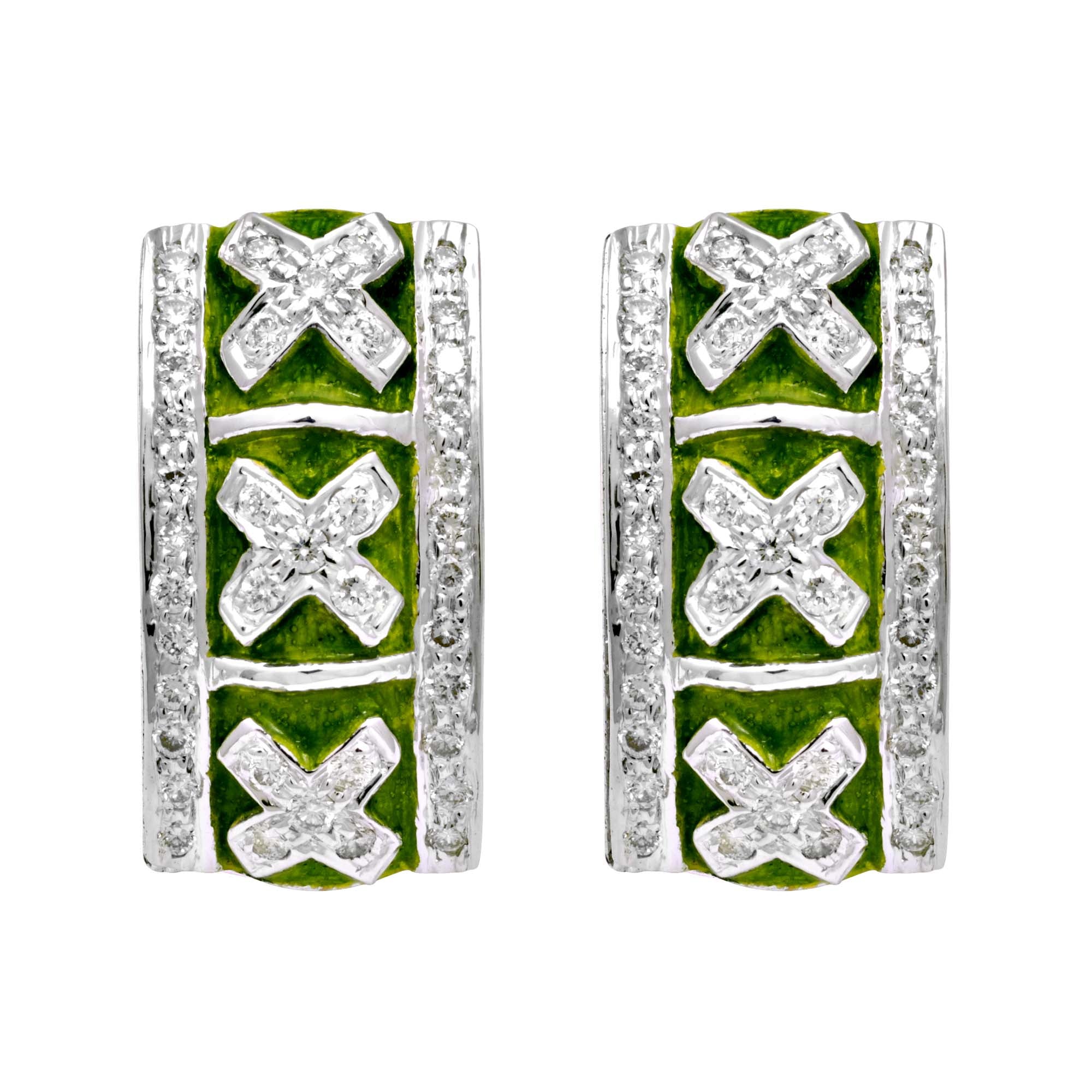 Earrings - Diamond (Enamel) | Singhvi Jewels
